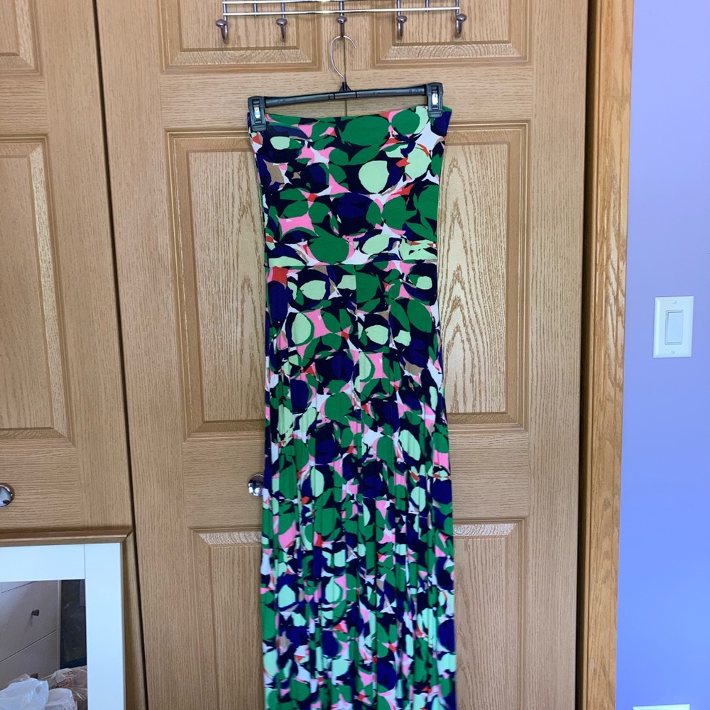 Colorful Leaf Print Women's dress